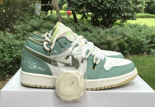 Air Jordan 1 Low Sail White Oil Green FD9906-131  36-47.5 M661735225665000